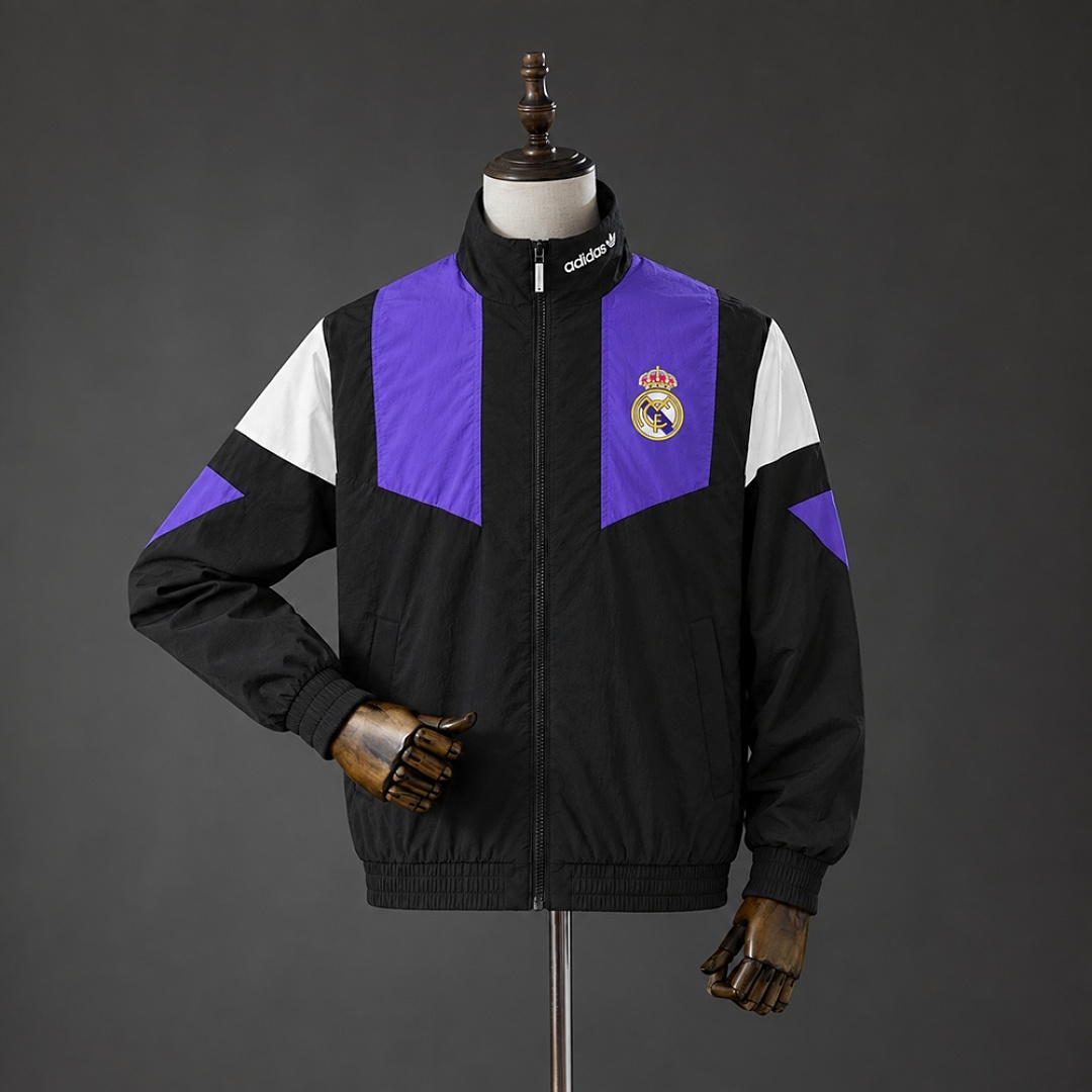 Real Madrid 26/27 Track Jacket Black Windbreaker S-XXL