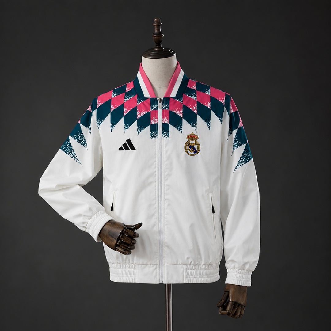 Real Madrid 26/27 Track Jacket White Windbreaker S-XXL