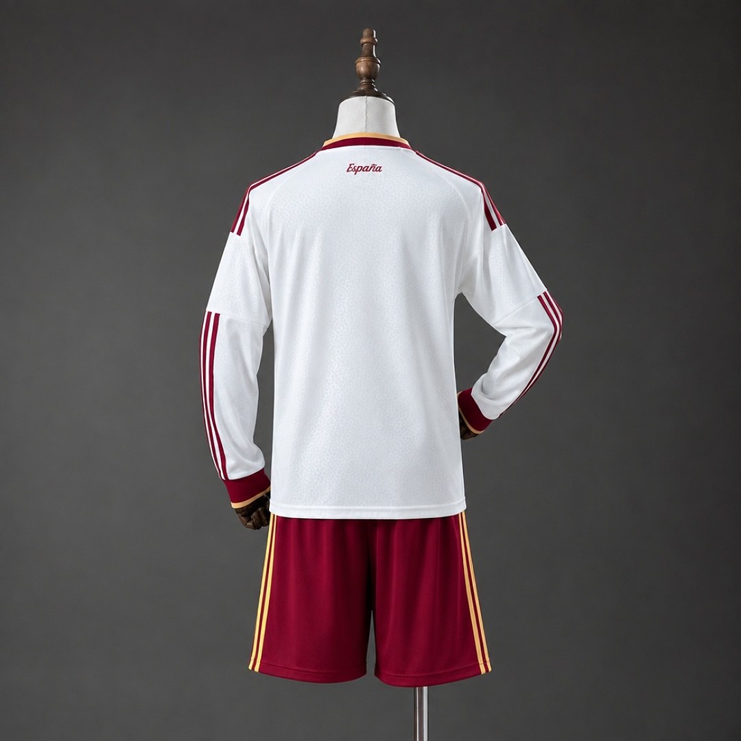 Spain 2026 Away Long-Sleeve Kids Kit Size 16-30 2