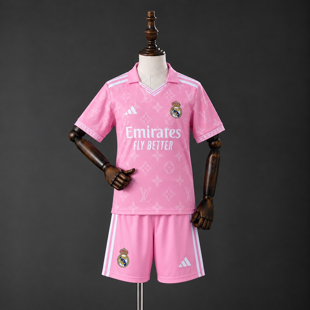 Real Madrid 26/27 Pink Special Edition Kids Kit Size 16-30 小红帽