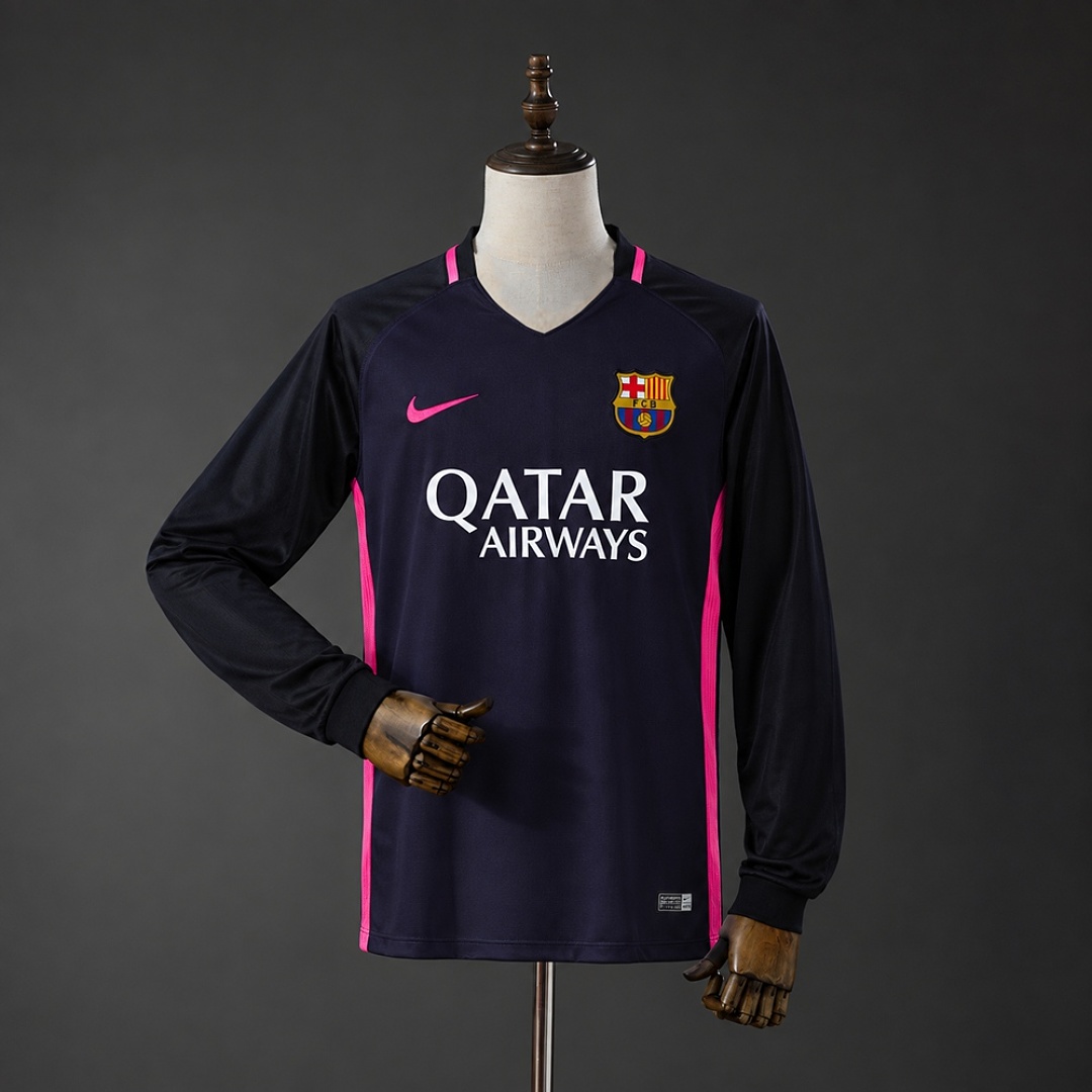 Barcelona 16/17 Away Long-Sleeves Retro Jersey S-XXL 2