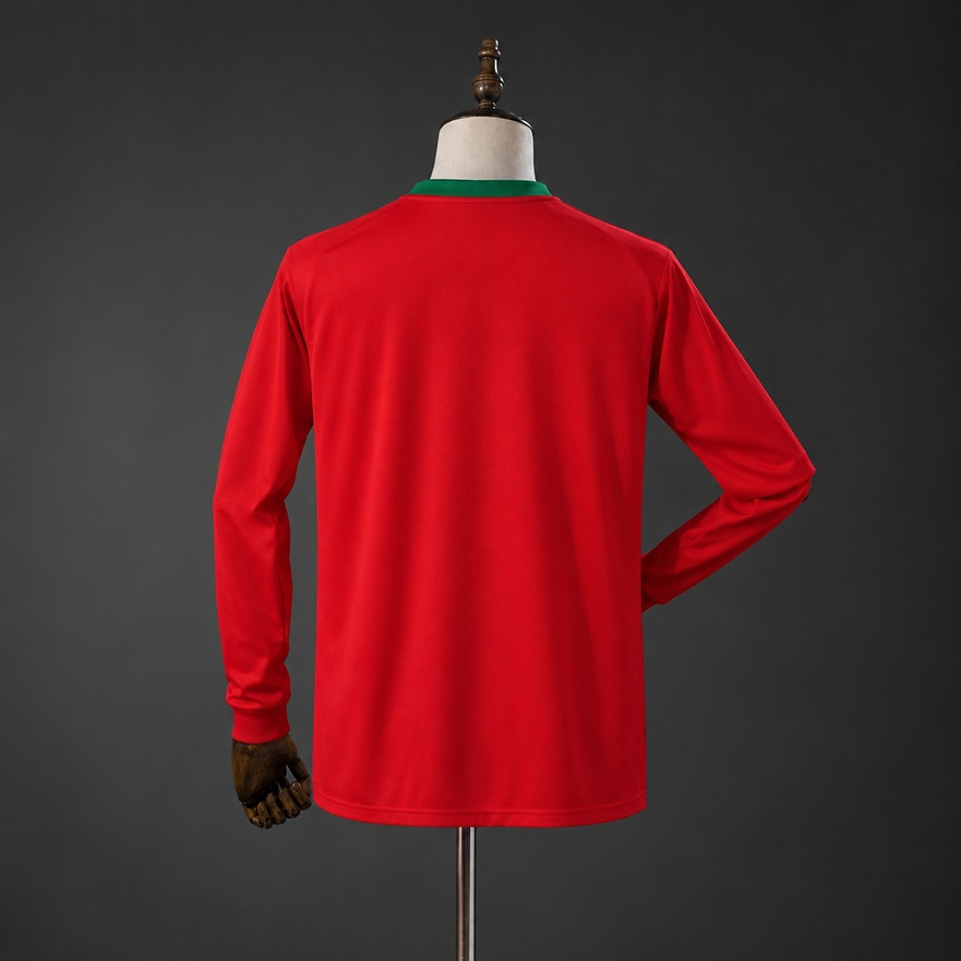 Portugal 2012 Home Long-Sleeves Retro Jersey S-XXL 2