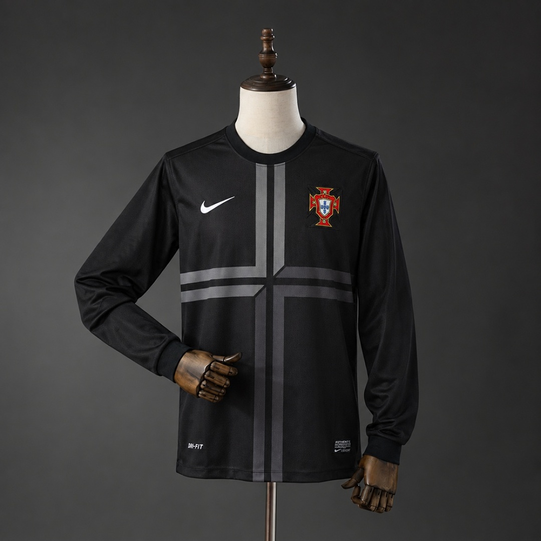 Portugal 2013 Black Long- Sleeves Retro Jersey S-XXL