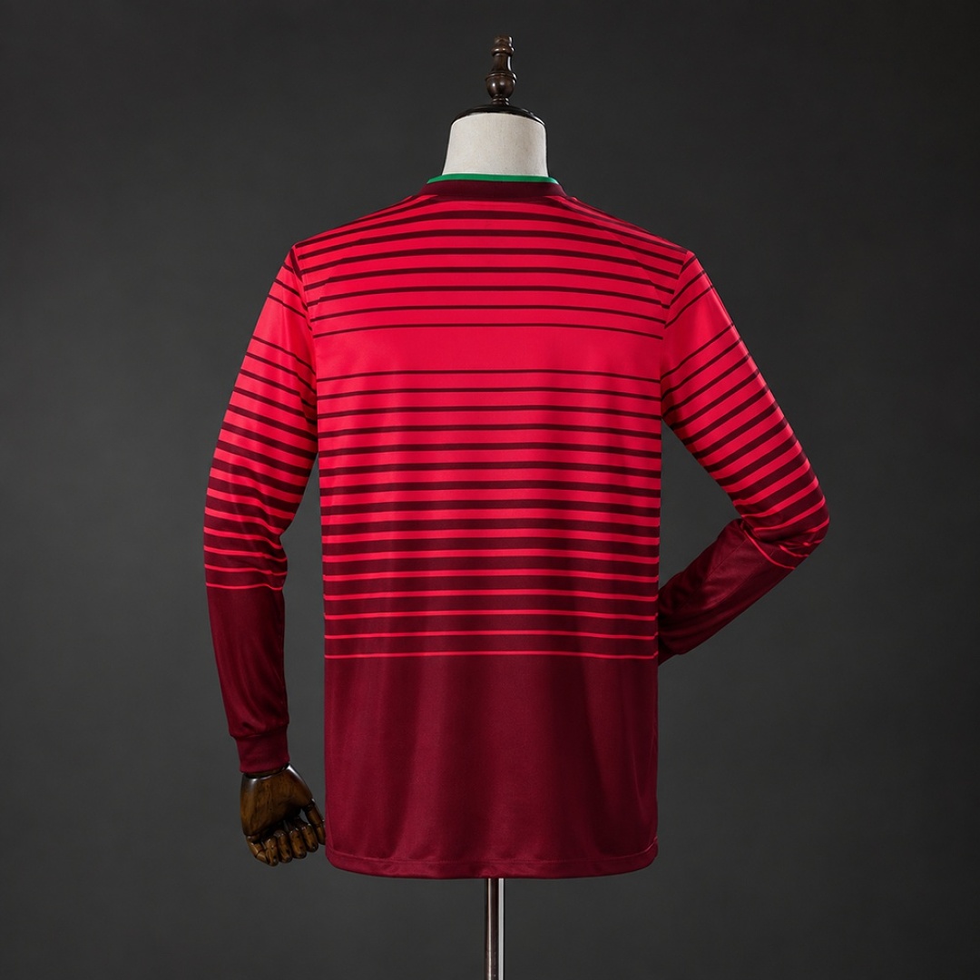Portugal 2014 Home Long-Sleeves Retro Jersey S-XXL 2