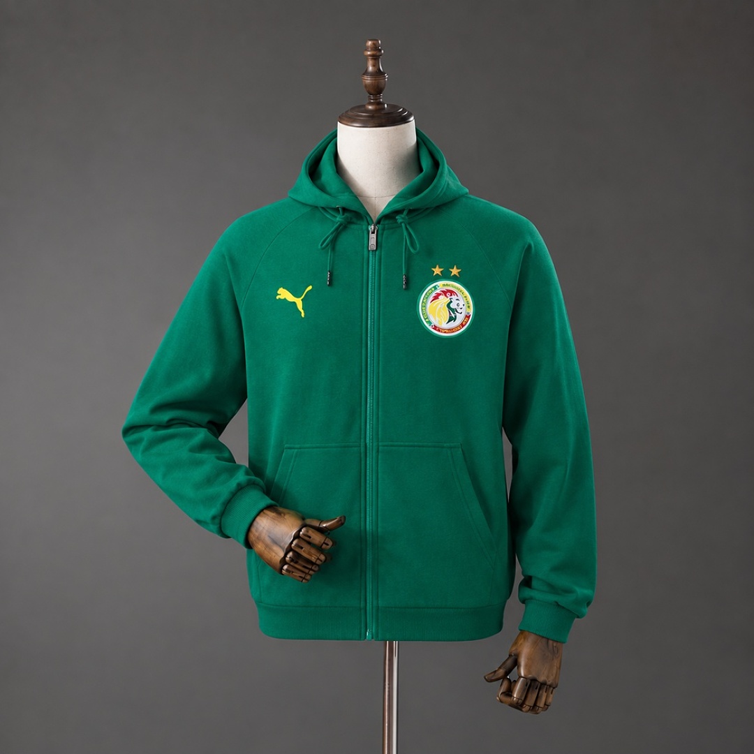 Senegal 2026 Full-Zip Hooded Jacket - Green S-XXL 2