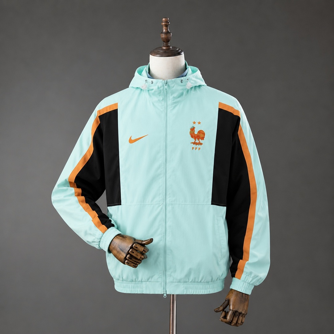France 2026 Full Zip Jacket - Cyan S-XXL