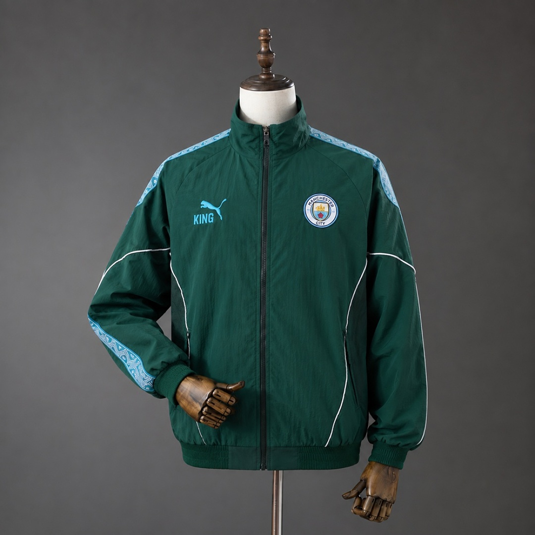 Manchester City 25/26 Full Zip Jacket - Dark Green S-XXL