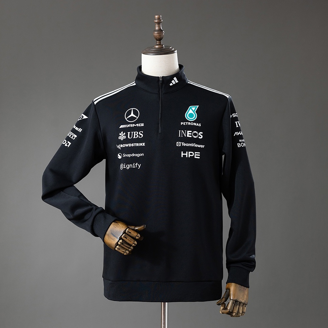 Mercedes-AMG Petronas F1 2026 Black Half-Zip Jacket S-3XL 2