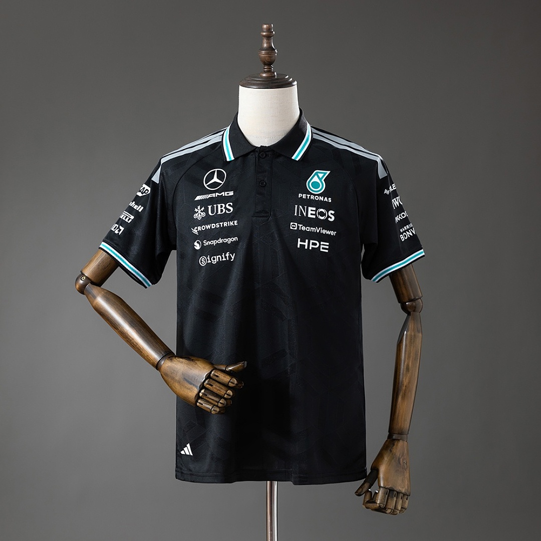 Mercedes-AMG Petronas F1 2026 Black Polo S-5XL 3