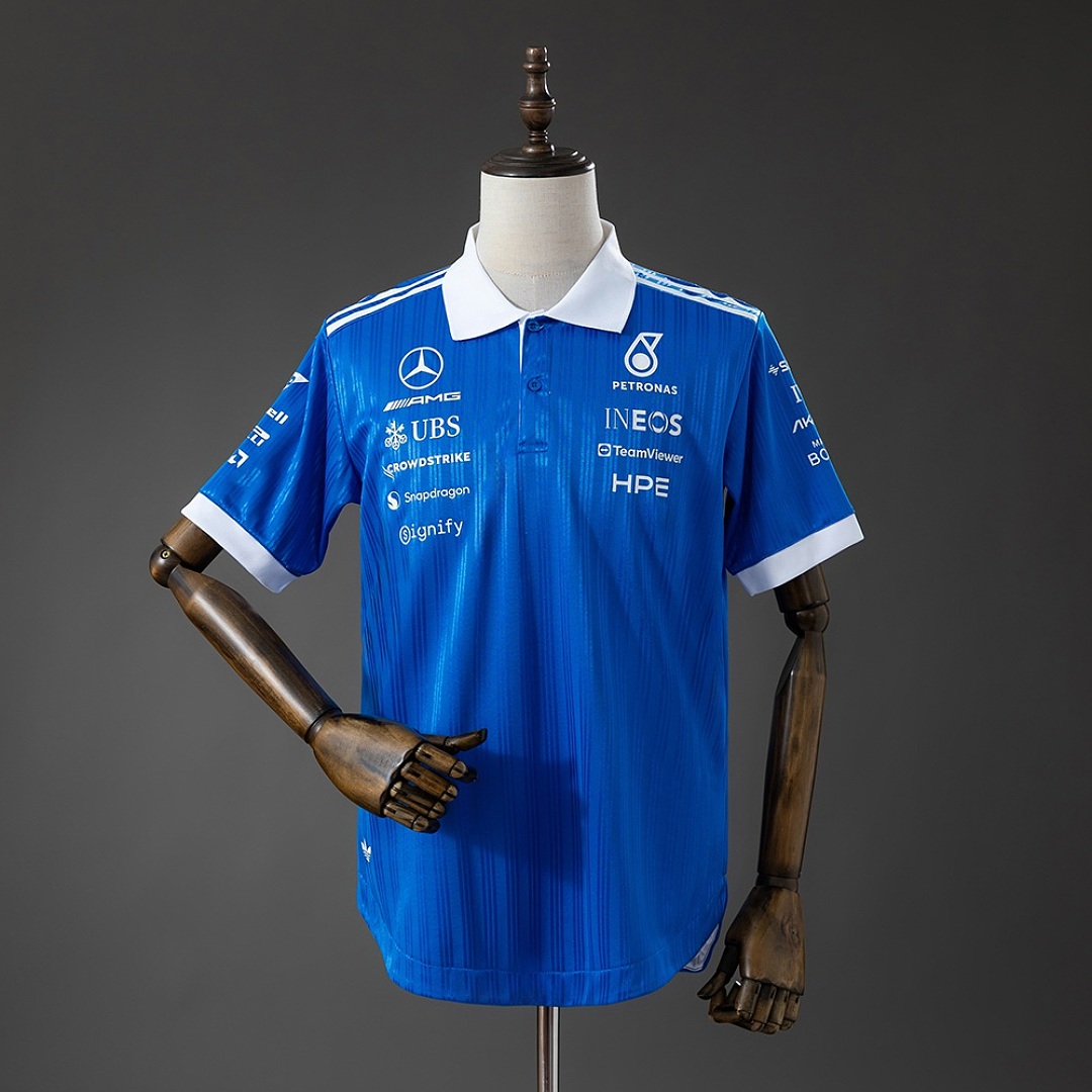 Mercedes-AMG Petronas F1 2026 player version Blue Polo S-5XL-1 2