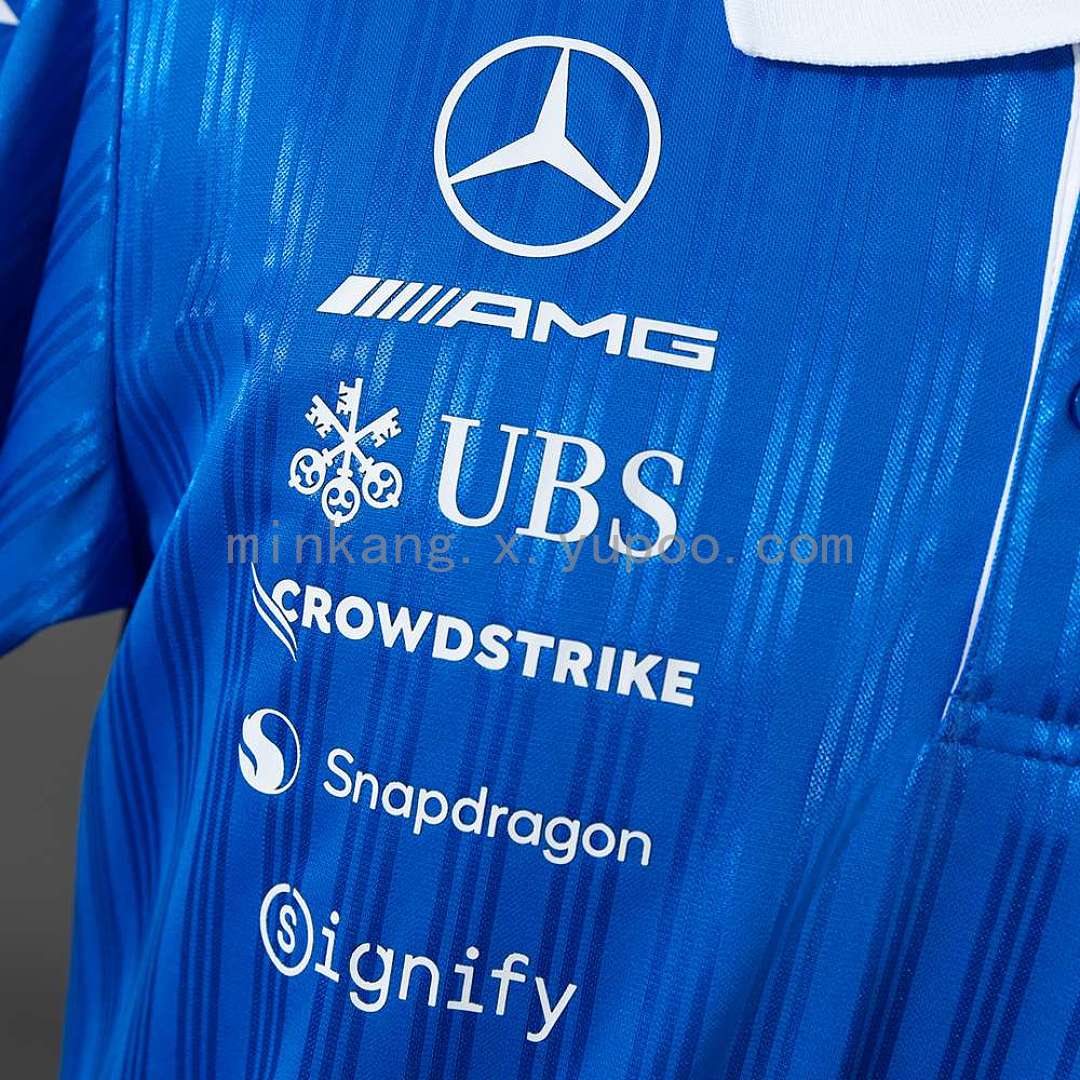 Mercedes-AMG Petronas F1 2026 player version Blue Polo S-5XL-1 7