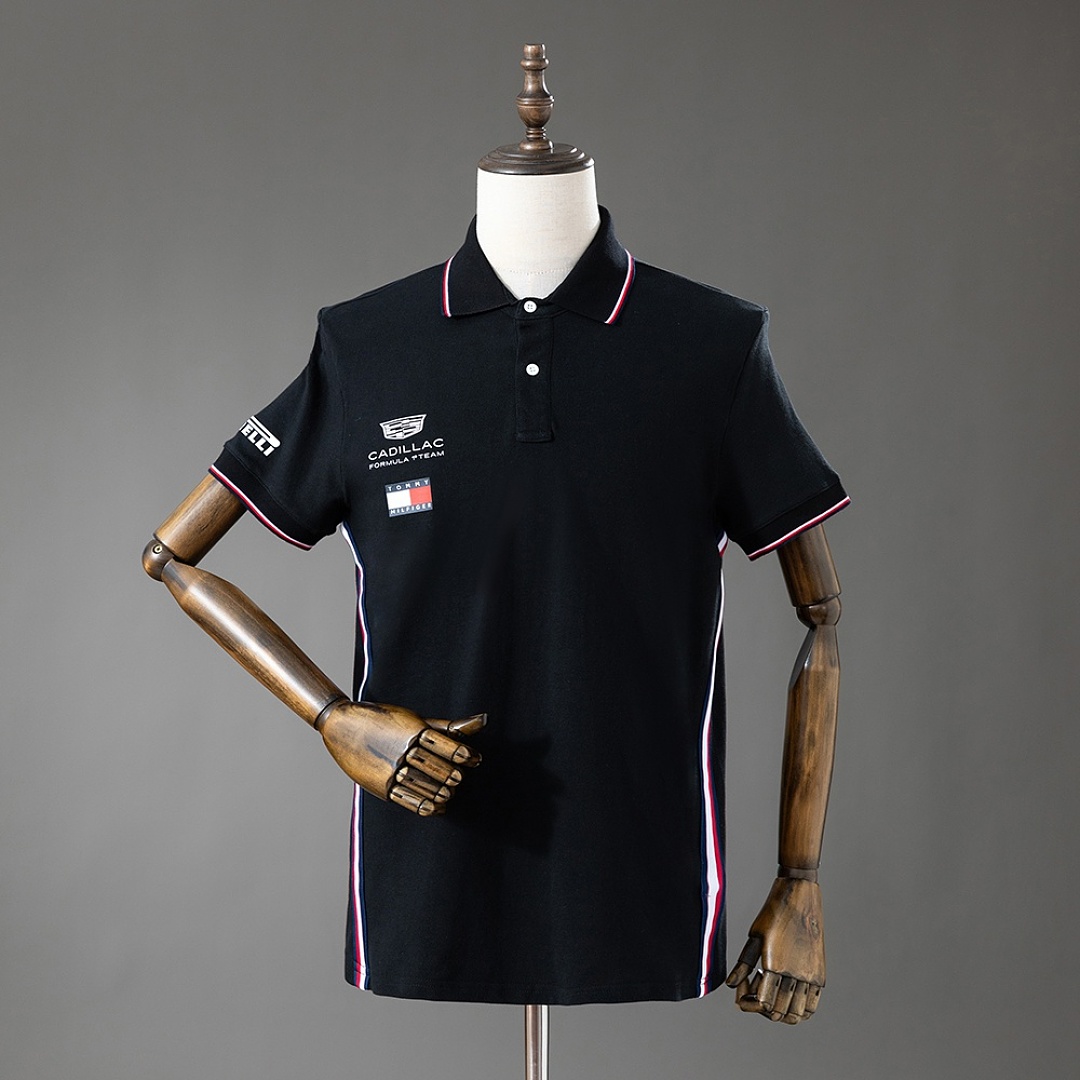 Tommy Hilfiger x Cadillac F1 Team Replica Black Polo S-5XL 3