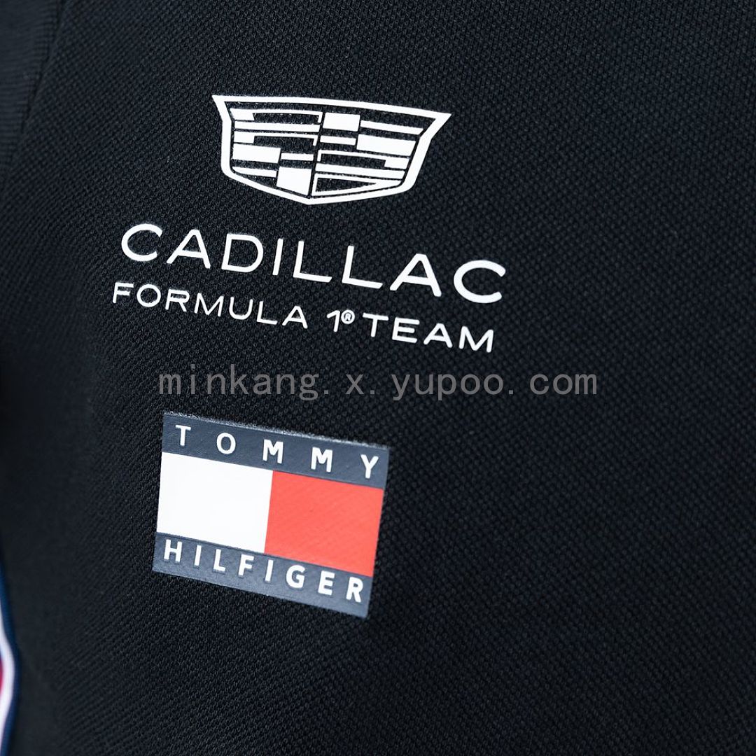 Tommy Hilfiger x Cadillac F1 Team Replica Black Polo S-5XL 5