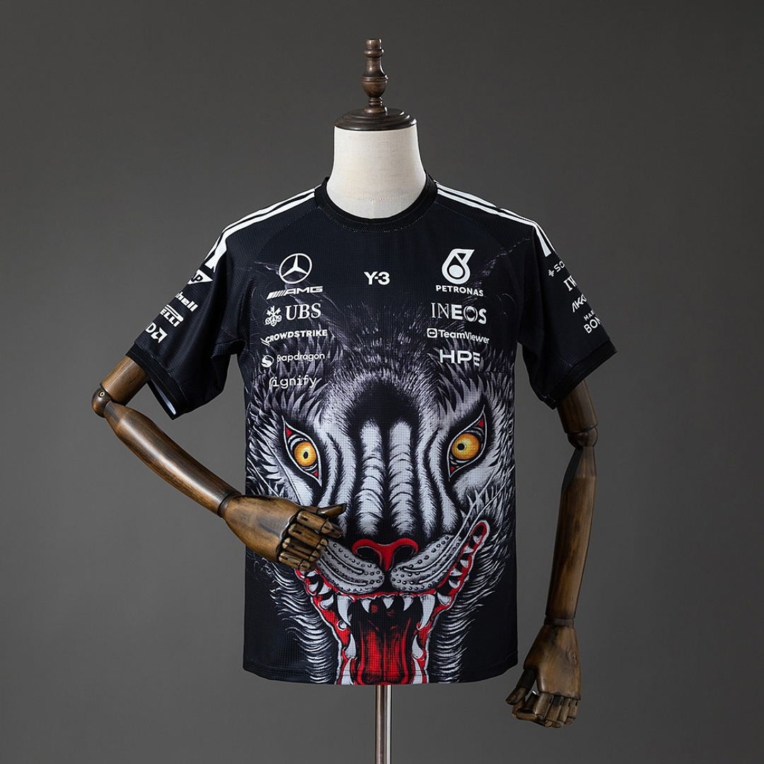 Y-3 Mercedes-AMG Petronas F1 Black T-shirt S-5XL 2