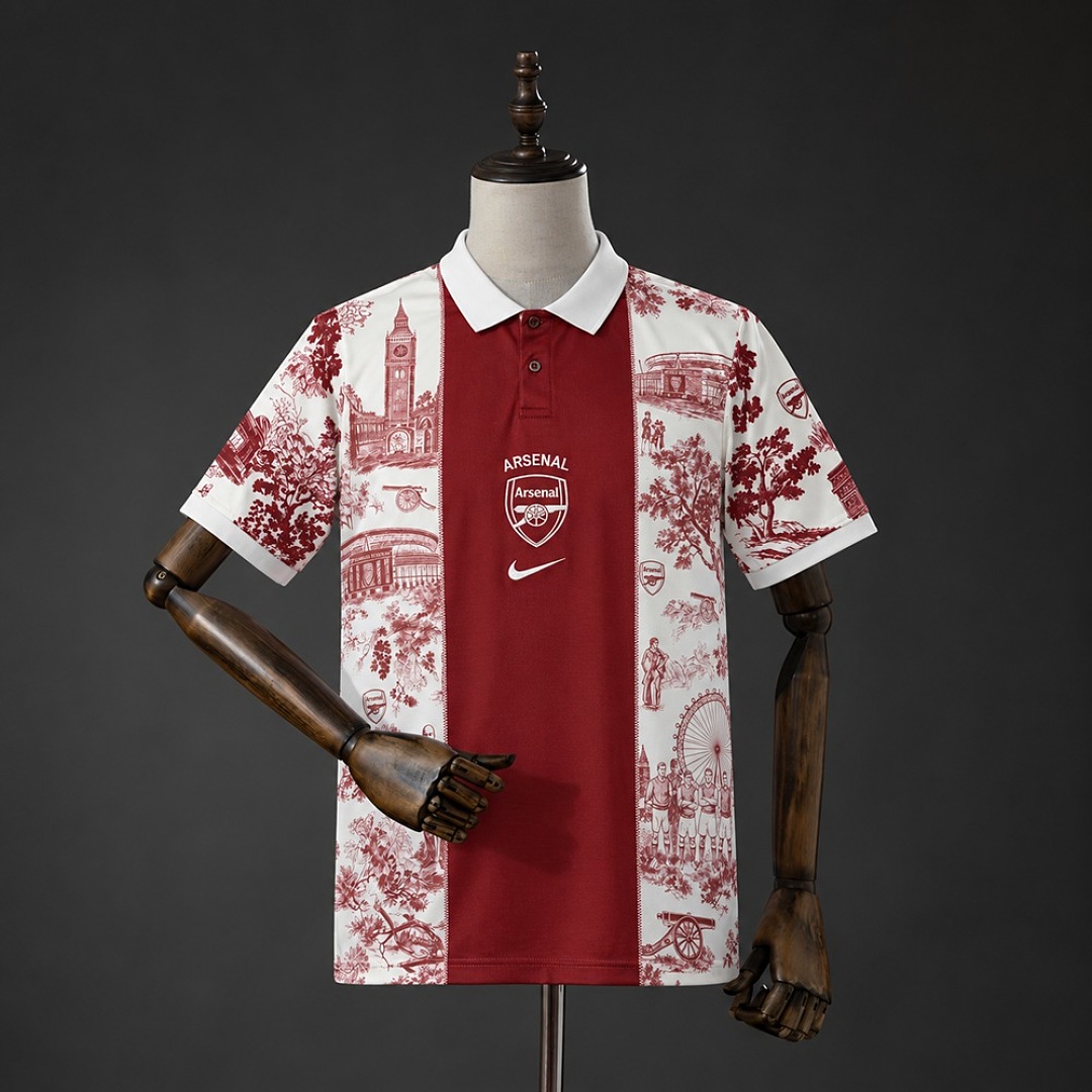 Arsenal 26/27 Red and White Polo S-XXL