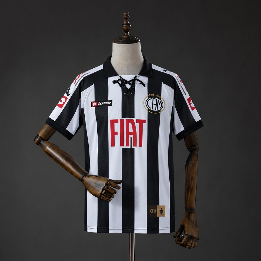 Atlético Mineiro 2008 Centenary Black and White Commemorative Jersey S-XXL 2
