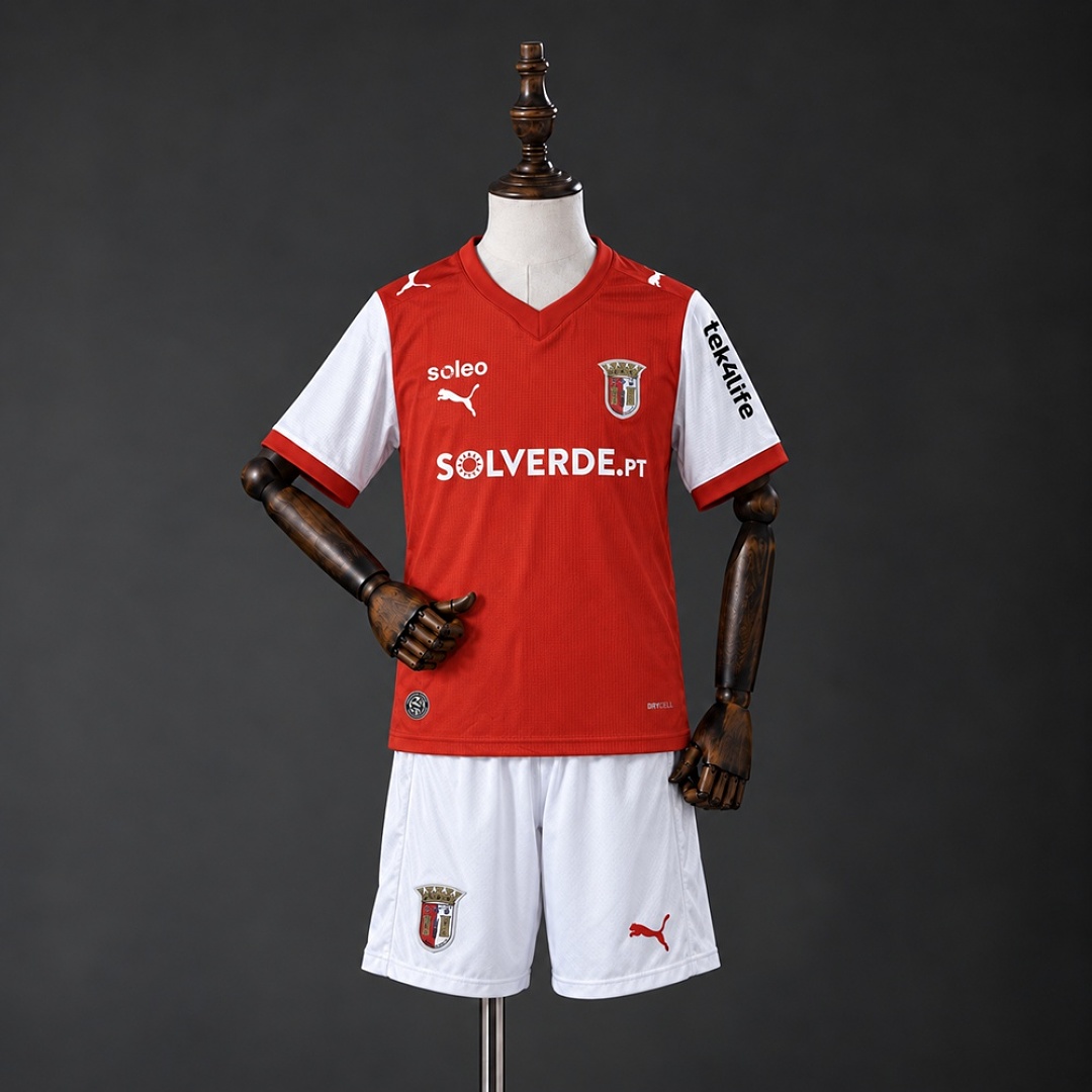 Braga 26/27 Home Kids Kit Size 16-28 2