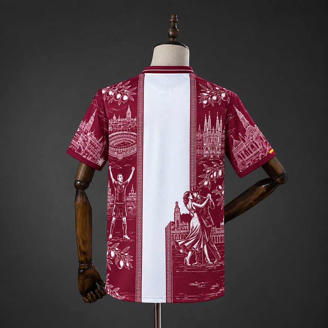 Spain 26/27 Red and White Polo S-XXL 3