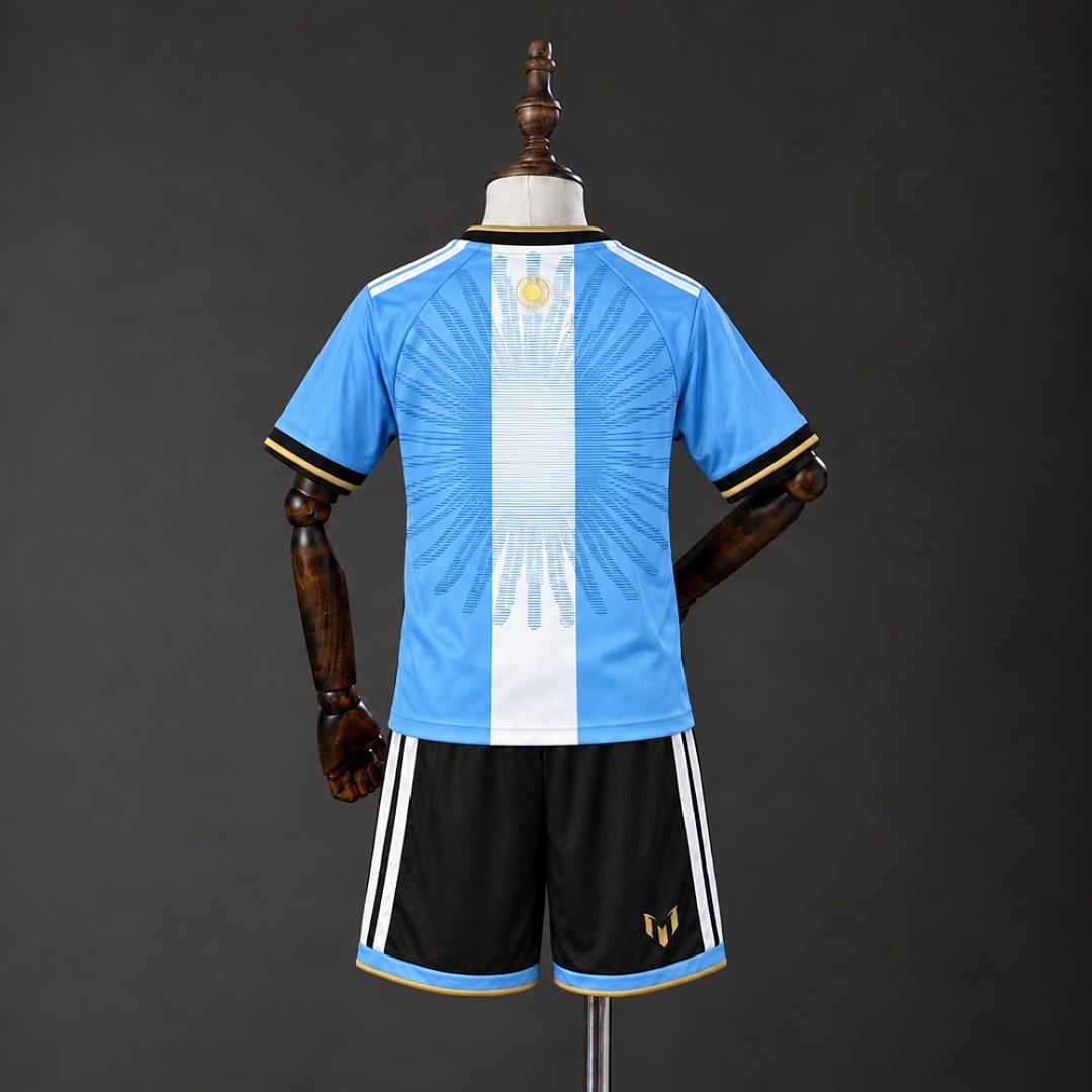 Argentina 26/27 Messi Retirement Edition Blue Kids Kit Size 16-28 2