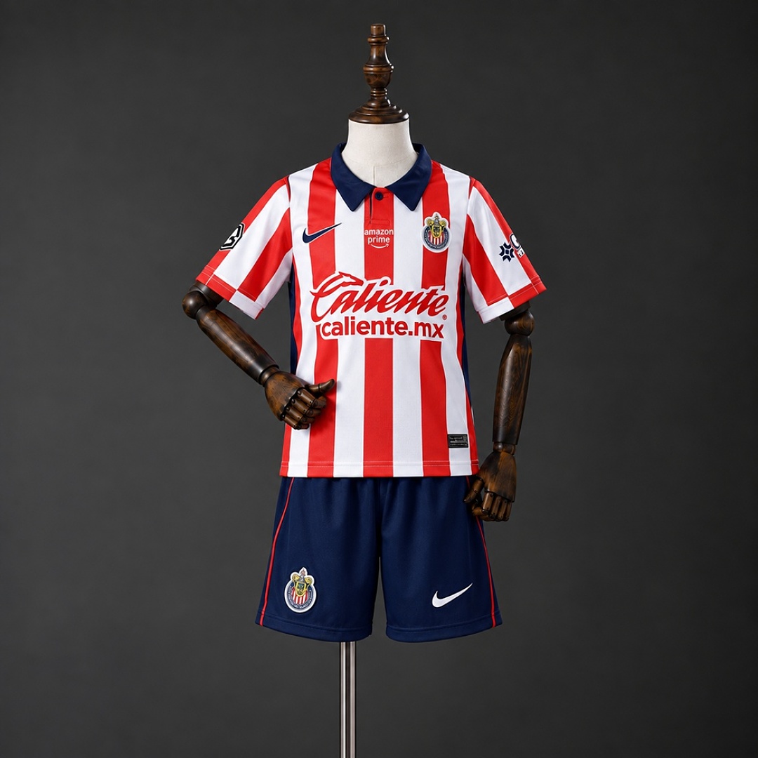 Chivas 26/27 Home Kids Kit Size 16-28 3