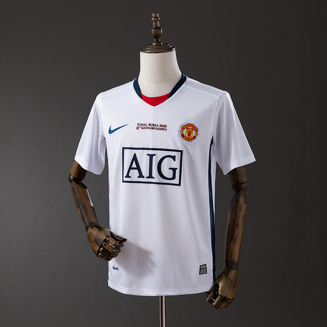 Retro Manchester United 08/09 Champions League away white S-XXL